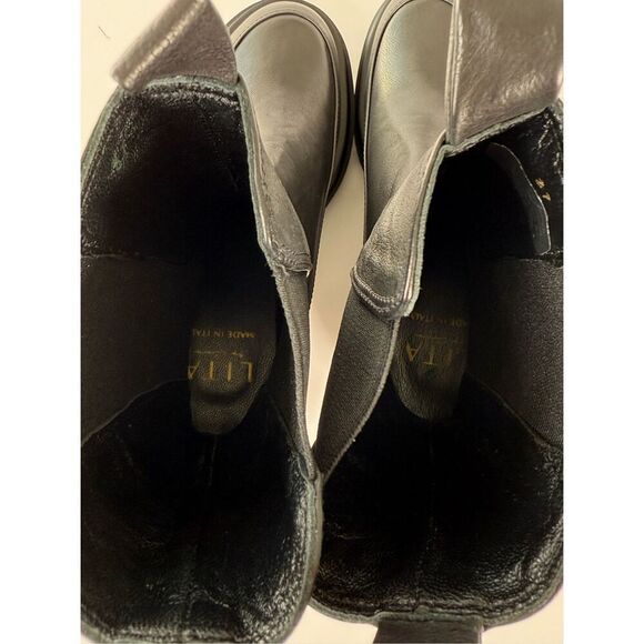 Black Leather Women's Boots - Picture 12 of 13